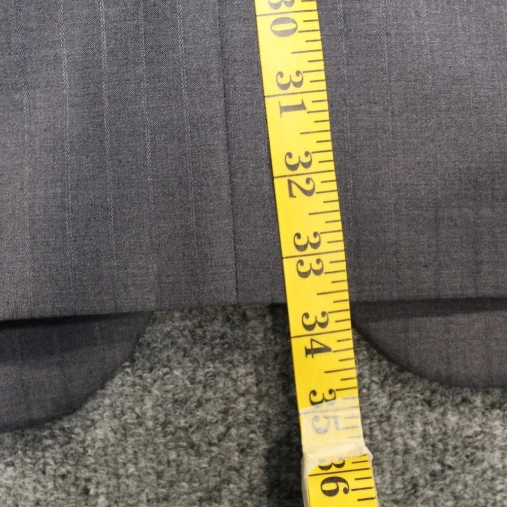 Luca Rossi Italia Mens Grey Pinstripe Suit Jacket Blazer 46L‎ Large Tall